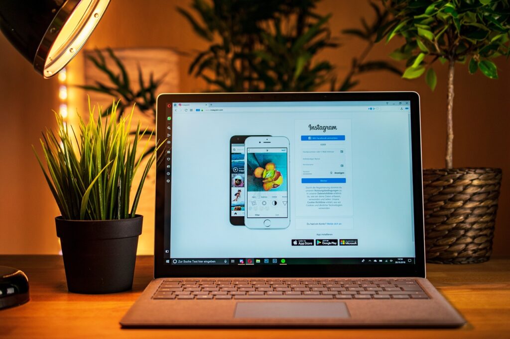 laptop, computer, instagram, social media, notebook, office, internet, technology, desk, macbook, monitor, influencer, instagram icon, pc, instagram, instagram, instagram, instagram, instagram